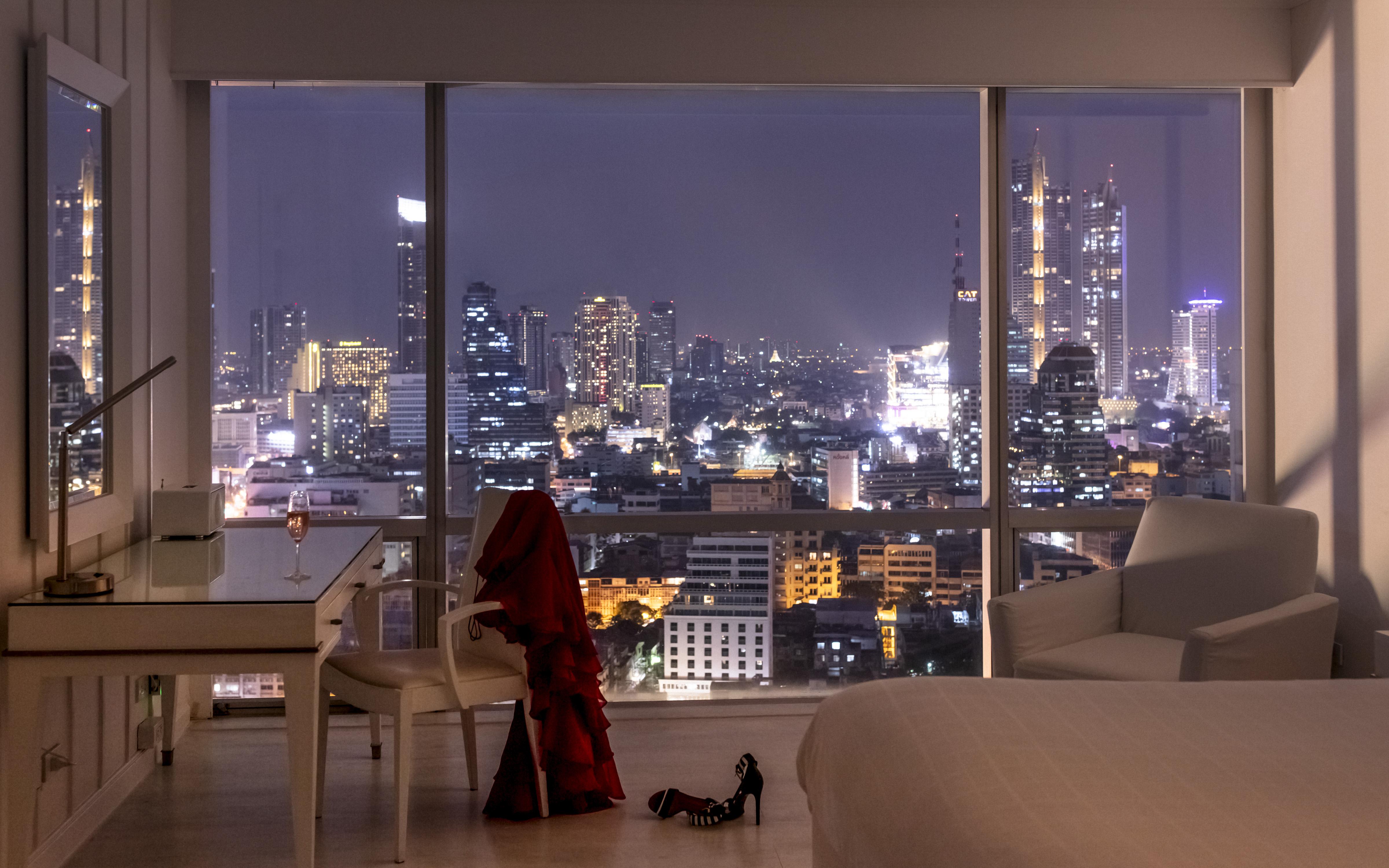 Pullman Bangkok Hotel G Exterior photo View from a condominium in Bangkok